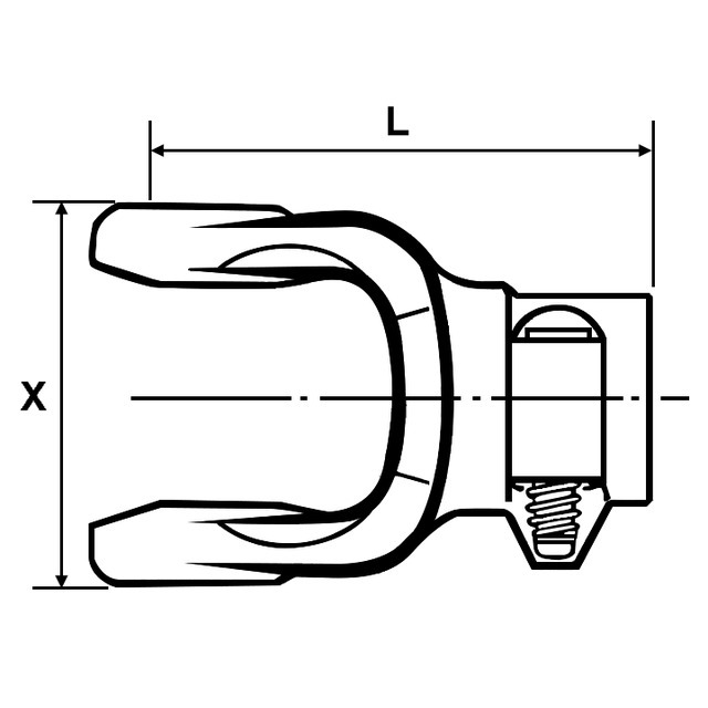 Machoire Extremite 1"3/8 21C 30,2X91,5 Verrou A Poussoir référence fournisseur 248741
